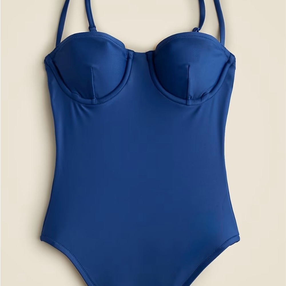 NWT J. Crew Blue Women's One Piece Swimsuit